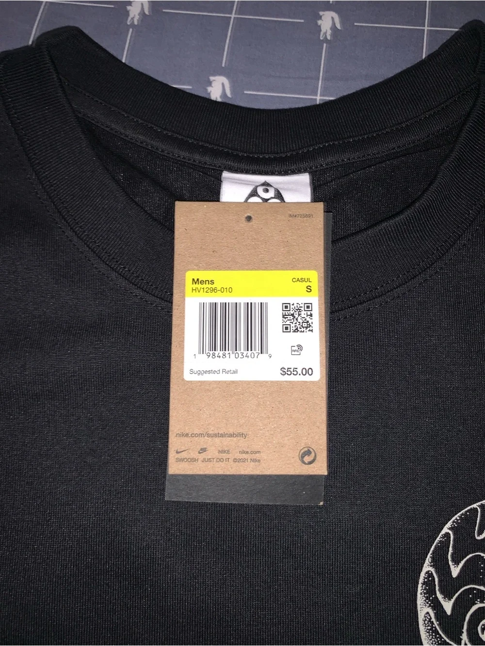 Nike ACG Dri-FIT Loose Fit Black Texas Fossil Graphic T-Shirt Size: Small